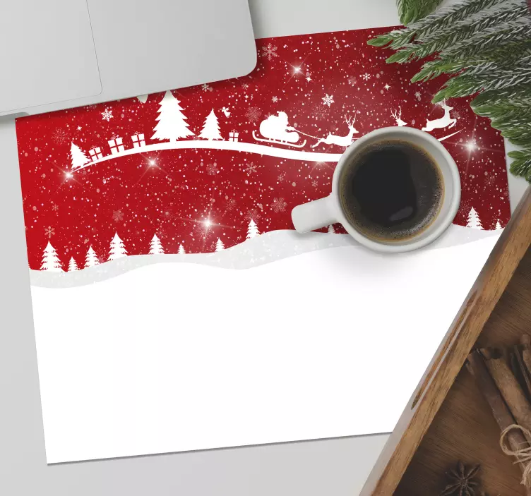 Christmas wave vinyl mousepad - TenStickers