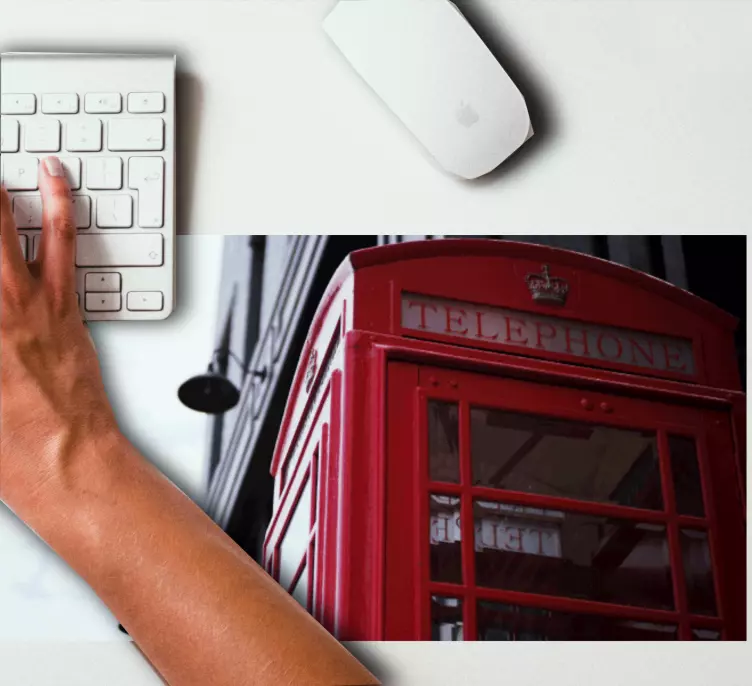 City phone booth  original mouse pad - TenStickers