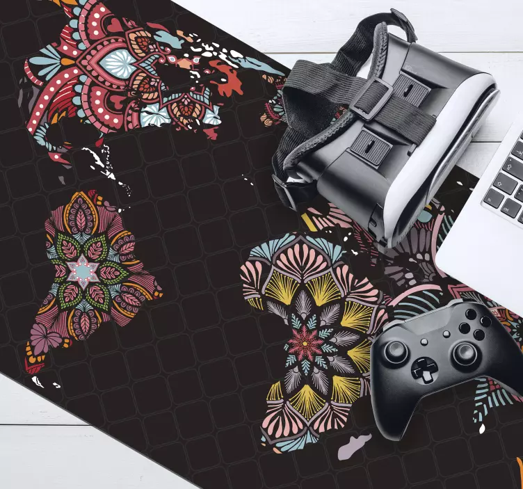 Colorful  world map mouse pad - TenStickers