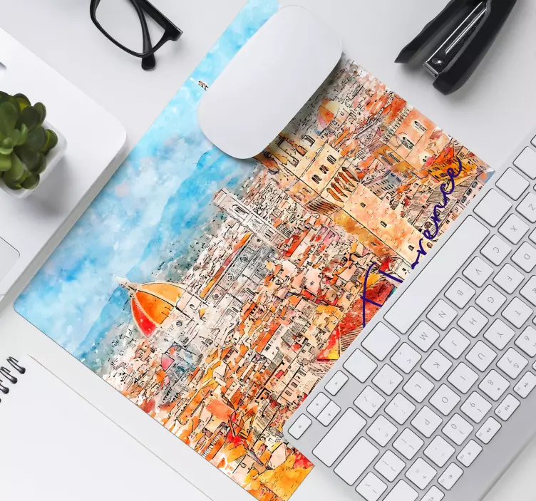Florence Cityscape View mousepad - TenStickers