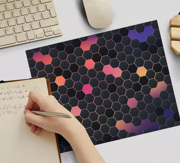 Geometric  coloured shape mouse pad patterns - TenStickers