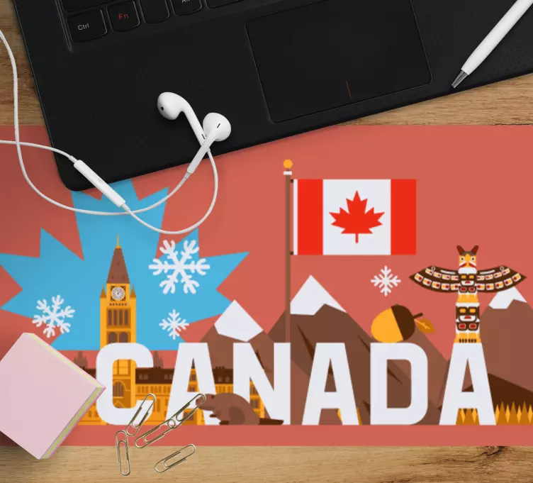 Main symbols of Canada original mouse pad - TenStickers