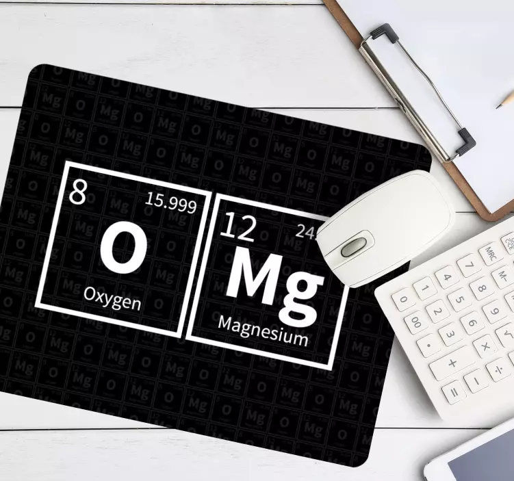 OMG chemical element word mouse pad quotes - TenStickers