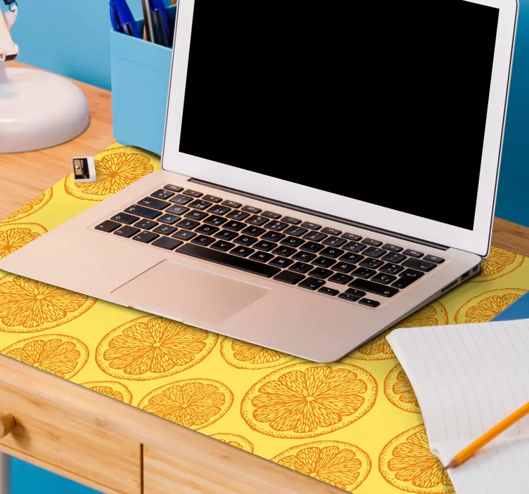 Orange hand draw pattern citrus mousepad - TenStickers