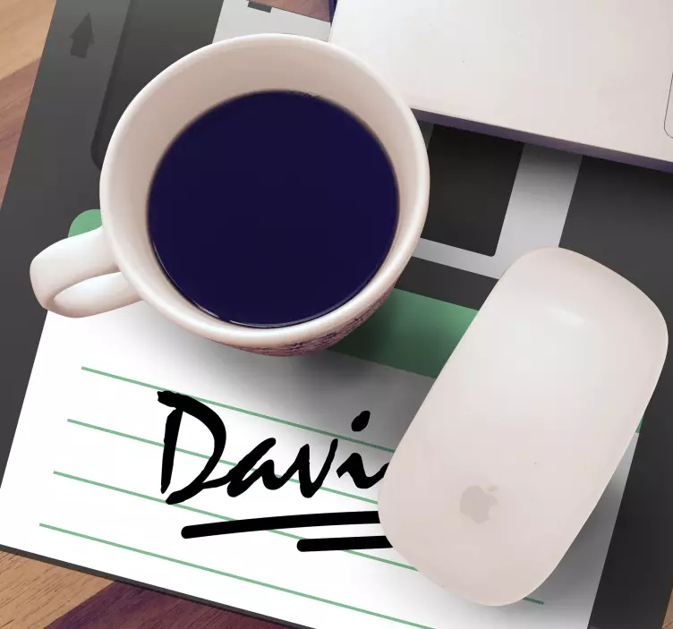 Personalised Notepad mouse mat - TenStickers