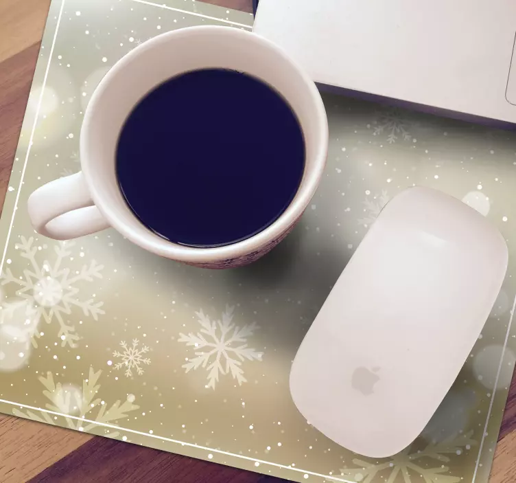 Shiny Christmas Snowflakes christmas mousepad - TenStickers