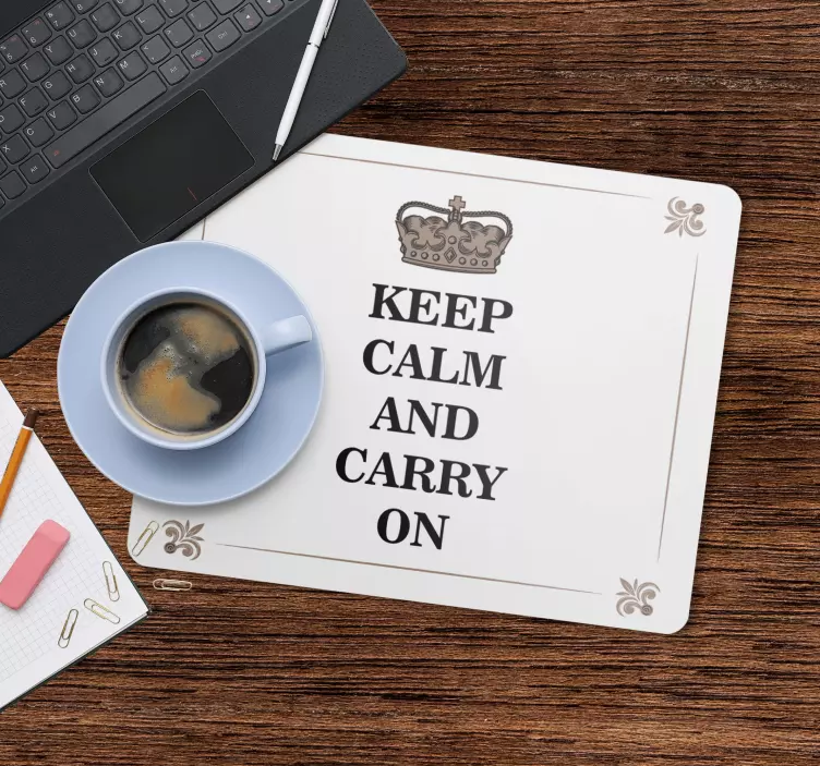 "Stay Calm and Customize" personalised mouse mat - TenStickers