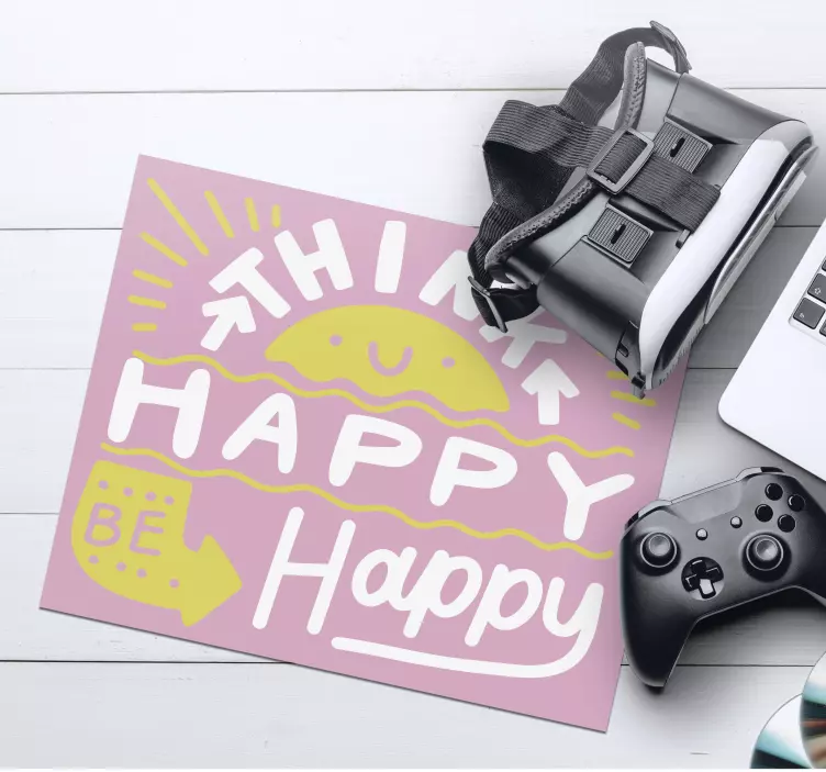 Think positive mouse pad quotes - TenStickers