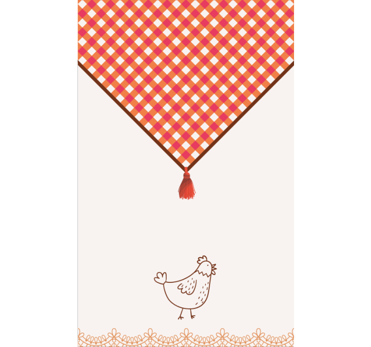 Traditional country style kitchen roller blind - TenStickers