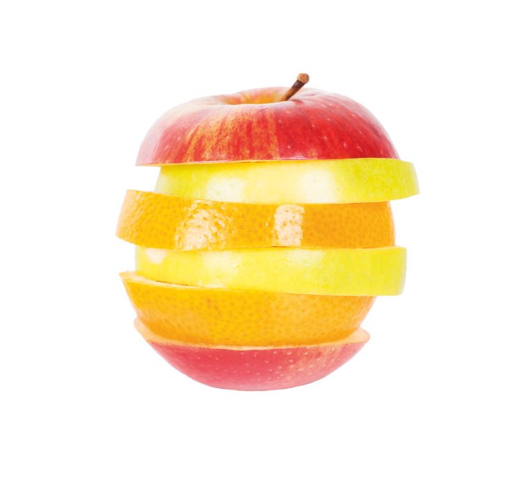 Cut apple  kitchen roller blind - TenStickers