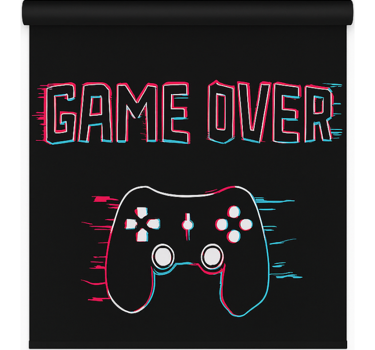 "Game over" geek roller blind - TenStickers