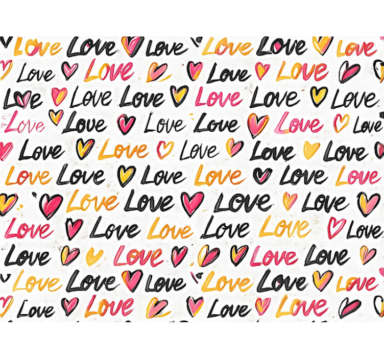 tekst ¨love love love¨ teenage bedroom roller blind - TenStickers