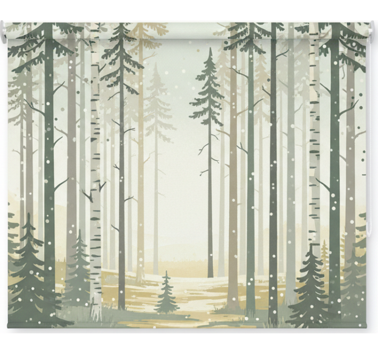Scandinavian roller blind calming scandinavian forest - TenStickers