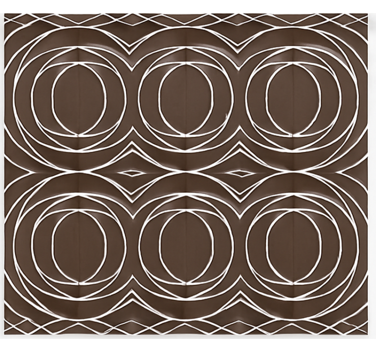 Scandinavian roller blind modern intertwined circles - TenStickers
