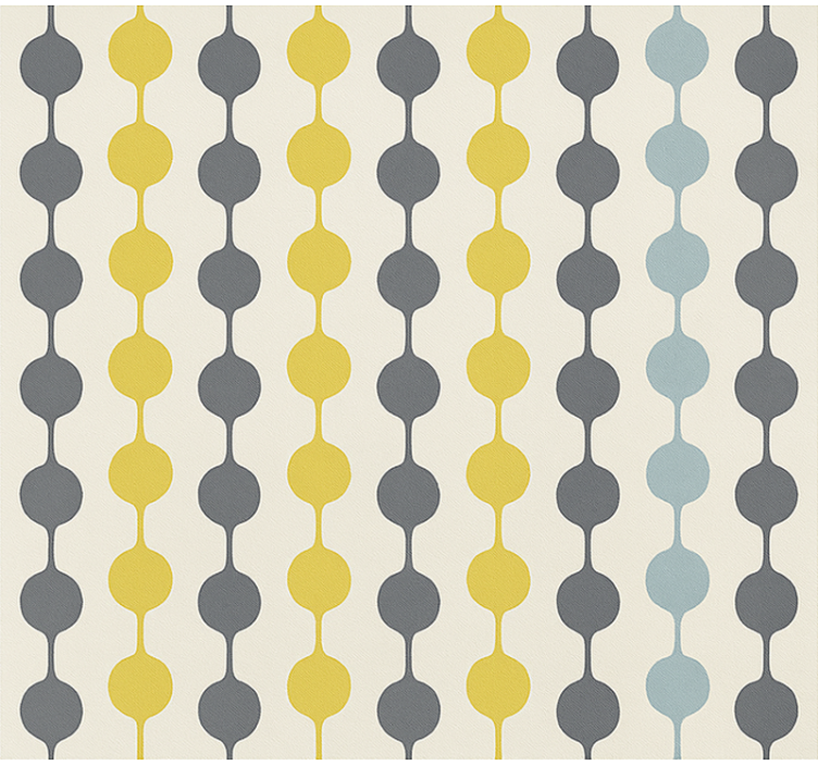 Scandinavian roller blind with hanging colorful circles - TenStickers