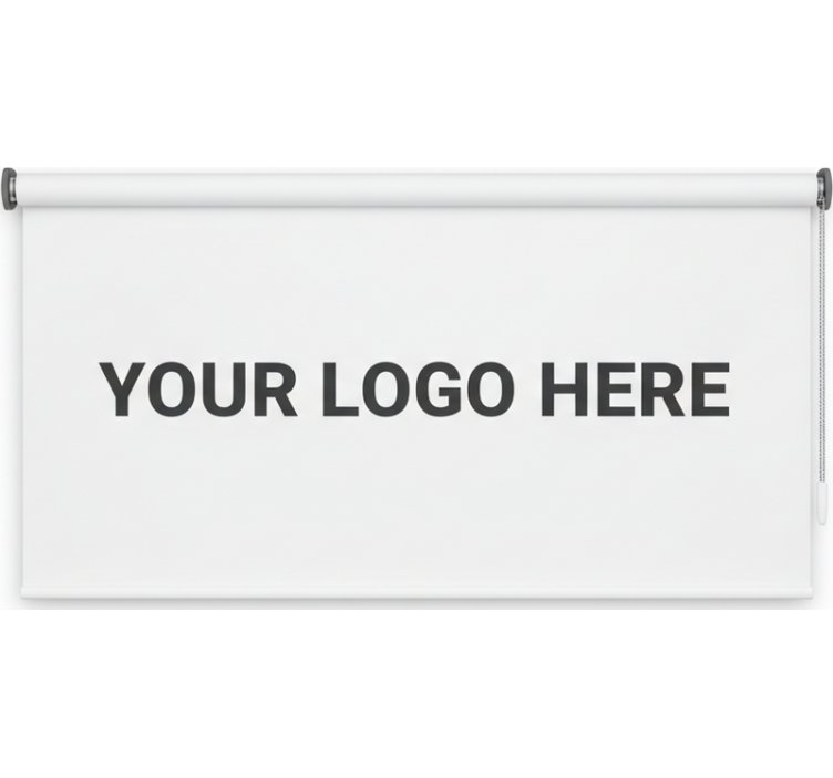 Custom business logo office roller blind - TenStickers