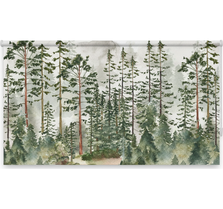 Tree roller blind woodland wall nursery - TenStickers