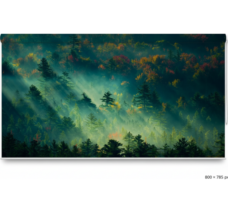 Tree roller blind the moody forest - TenStickers