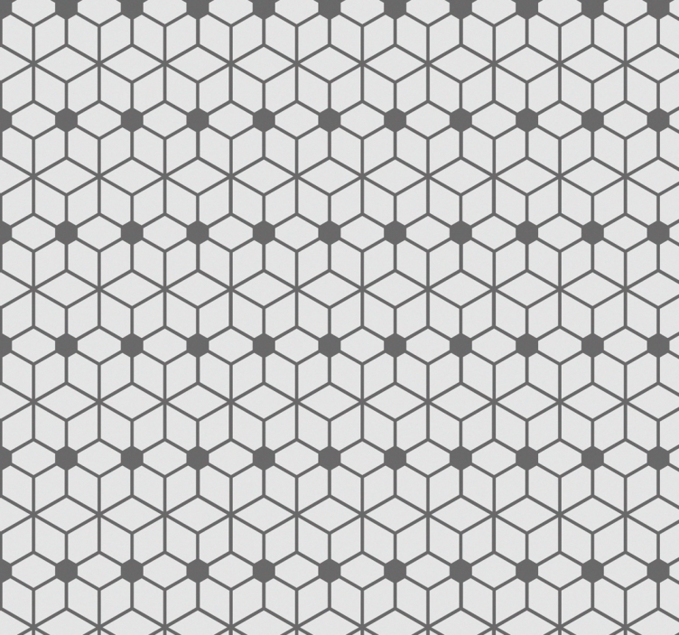 Bathroom roller blind in hexagonal tile design - TenStickers