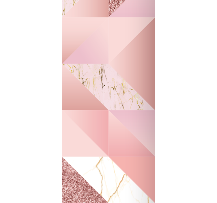 Bathroom roller blind in pink golden marble - TenStickers