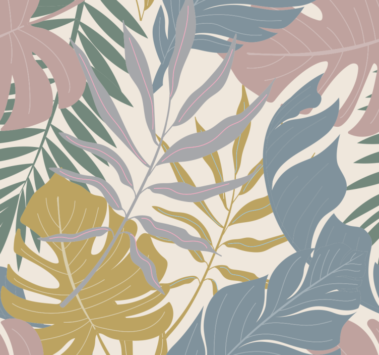 Home office roller blind with tropical foliage design - TenStickers