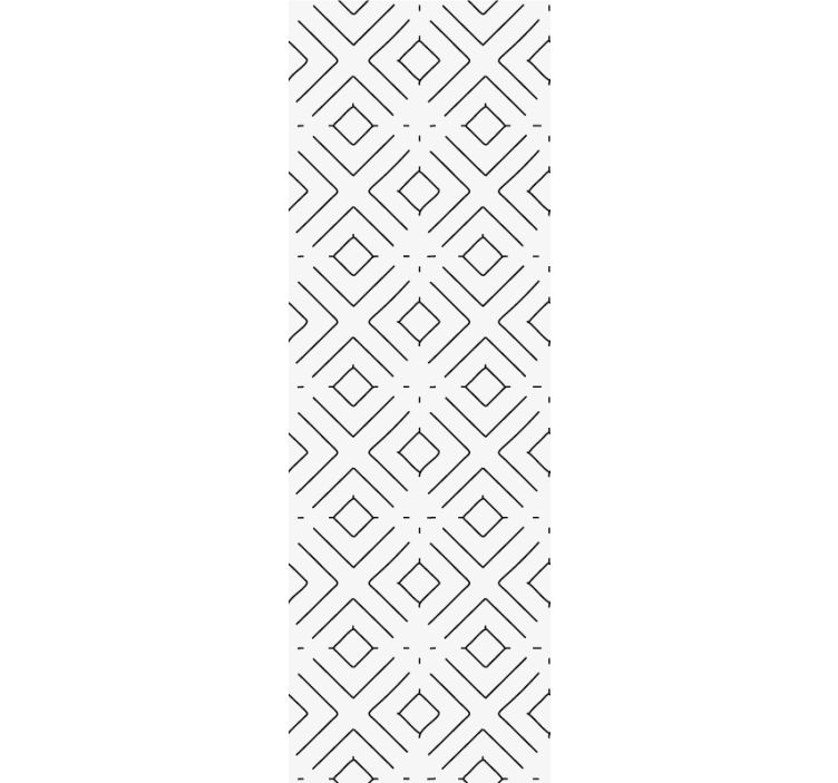Home office roller blind white geometric pattern - TenStickers