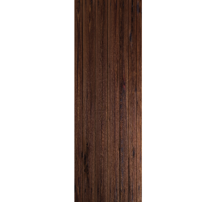 Home office roller blind dark brown rustic wood - TenStickers