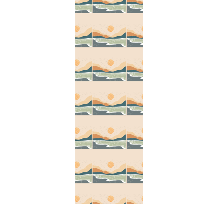 Home office roller blind abstract sunset mountains - TenStickers