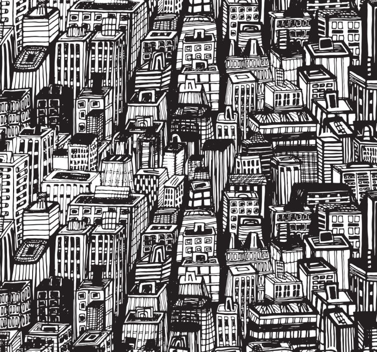 Home office roller blind new york skyscrapers design - TenStickers