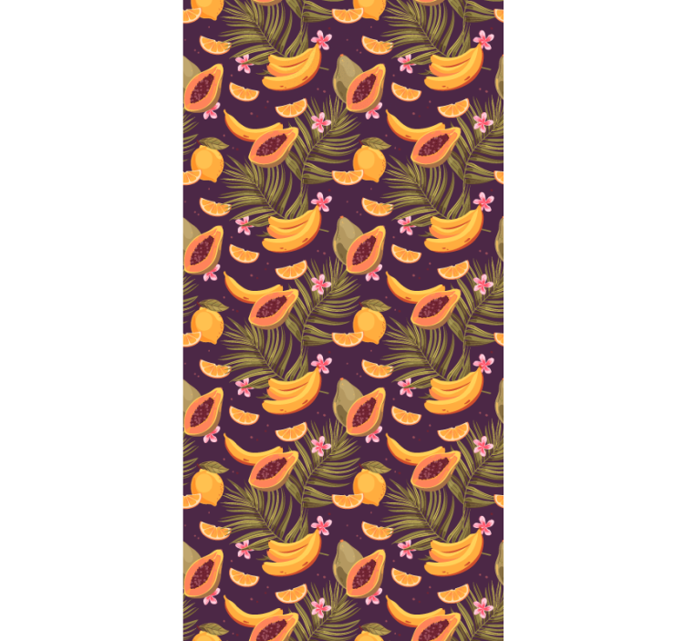 Dining room roller blind tropical fruit design - TenStickers