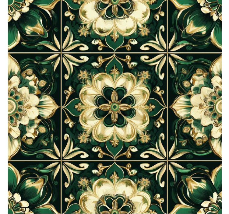 Kitchen roller blind botanical mosaic design - TenStickers