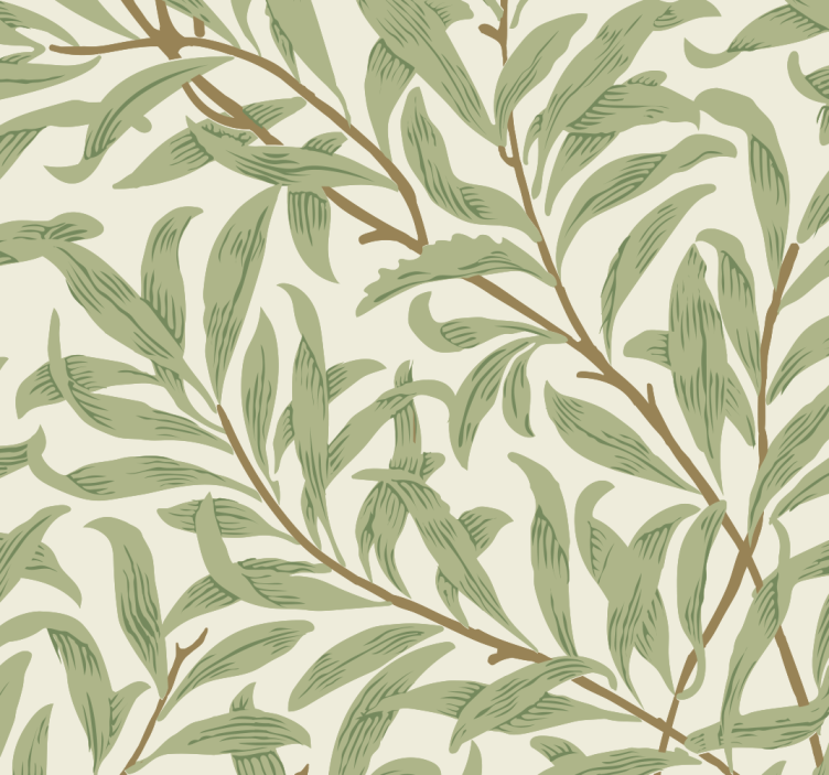 Kitchen roller blind with botanical green plants - TenStickers