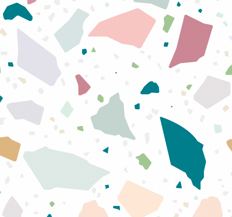 Kitchen roller blind in colorful geometric terrazzo - TenStickers