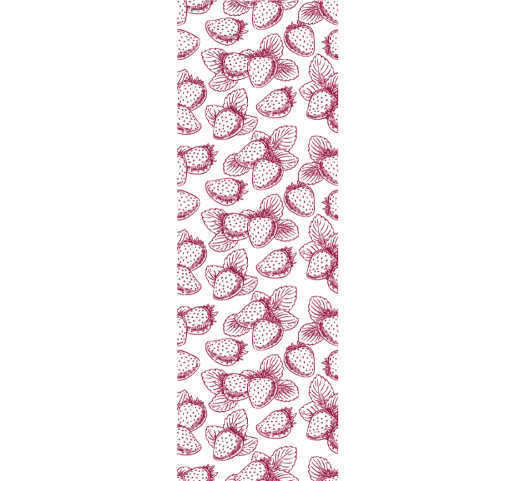 Strawberry sketches kitchen roller blind - TenStickers
