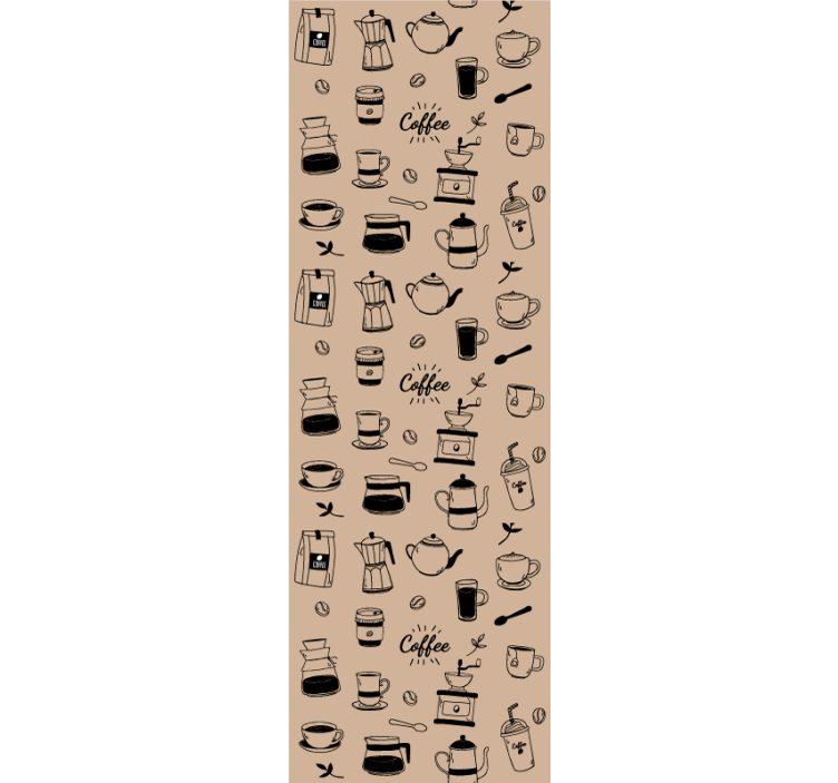 Coffee motif kitchen roller blind - TenStickers