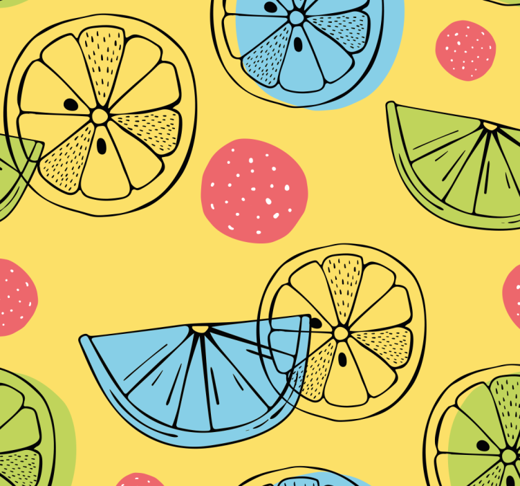 Kitchen roller blind citrus slice design - TenStickers
