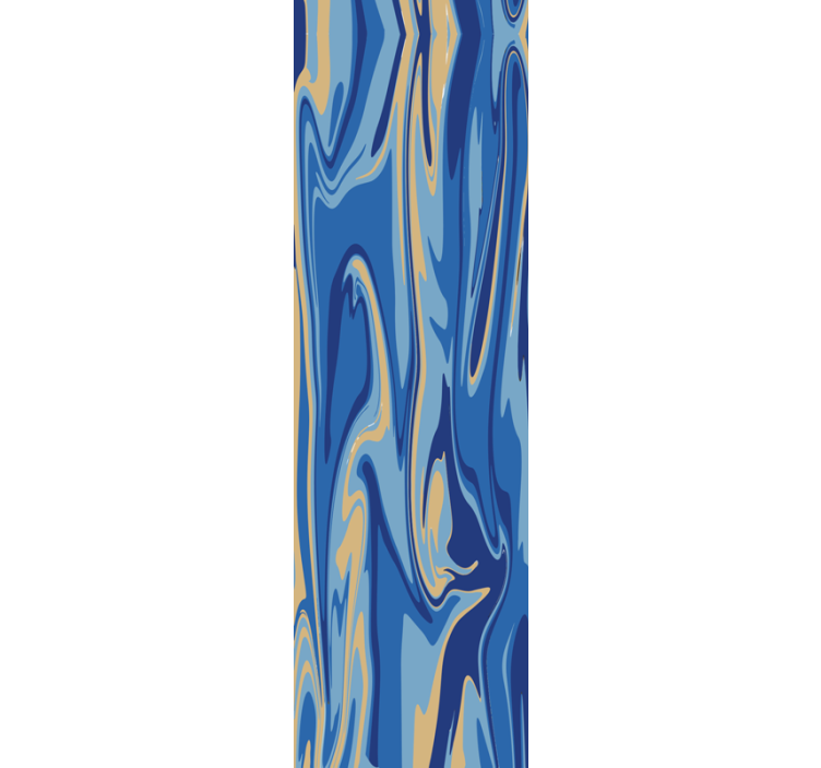 Kitchen roller blind in blue gold marble - TenStickers