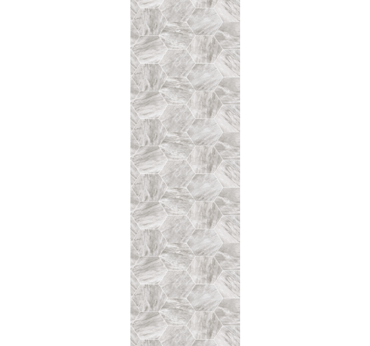 Kitchen roller blind in gold marble hexagonal pattern - TenStickers