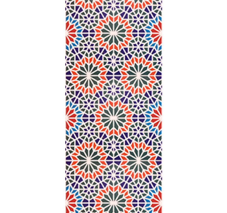 Cool colourful tiles kitchen roller blind - TenStickers