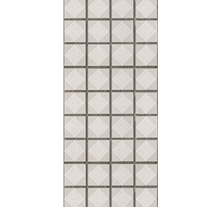 Kitchen roller blind white minimalistic abstract tiles - TenStickers