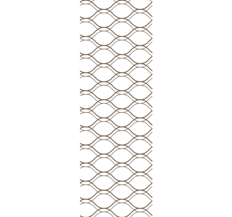 Kitchen roller blind in brown wavy geometric pattern - TenStickers