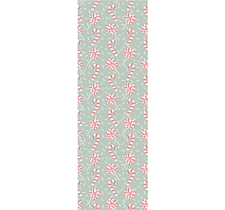Kitchen roller blind red christmas candy - TenStickers
