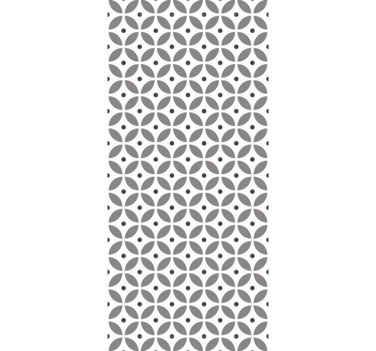 Kitchen roller blind nordic style seamless circles - TenStickers