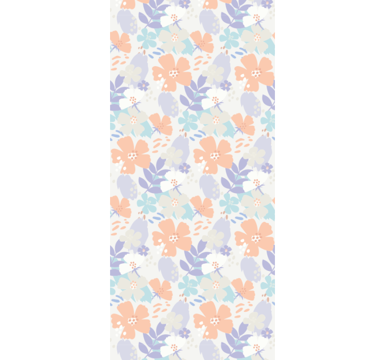 Kitchen roller blind with nordic style original flowers - TenStickers