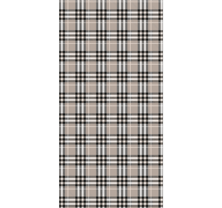 Kitchen roller blind in traditional grey tartan pattern - TenStickers