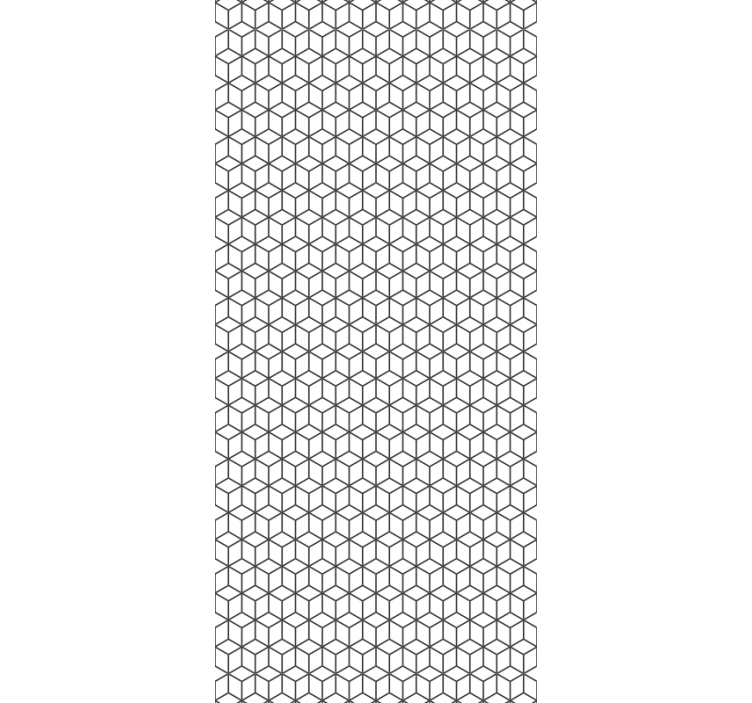 Kitchen roller blind with nordic style border blocks - TenStickers