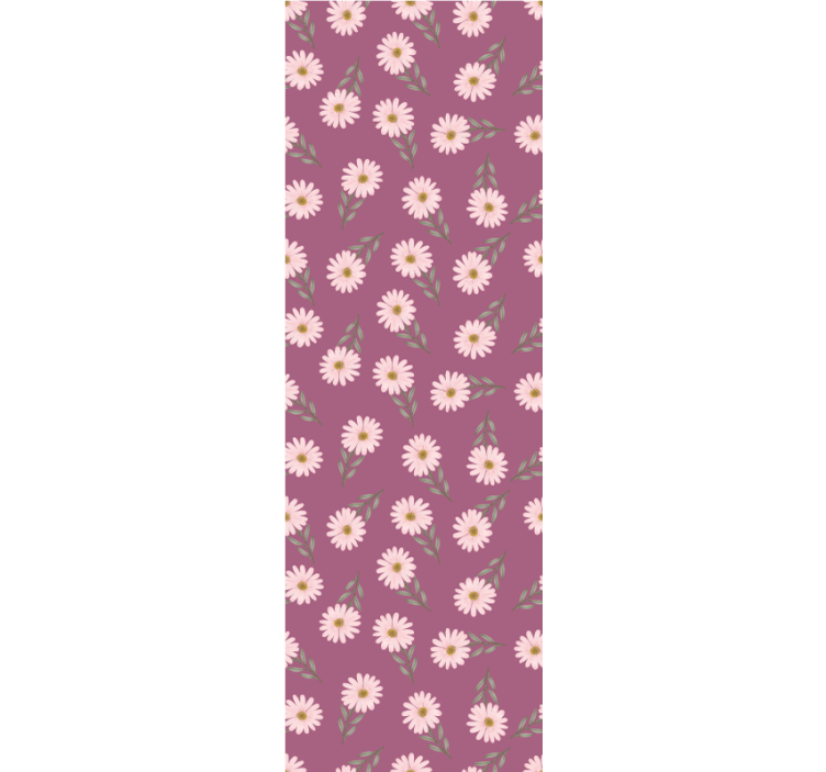 Kitchen roller blind little pink daisies pattern - TenStickers