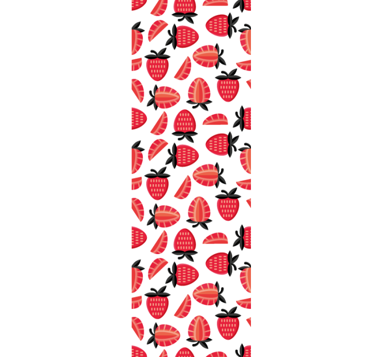 Kitchen roller blind with realistic red strawberries pattern - TenStickers