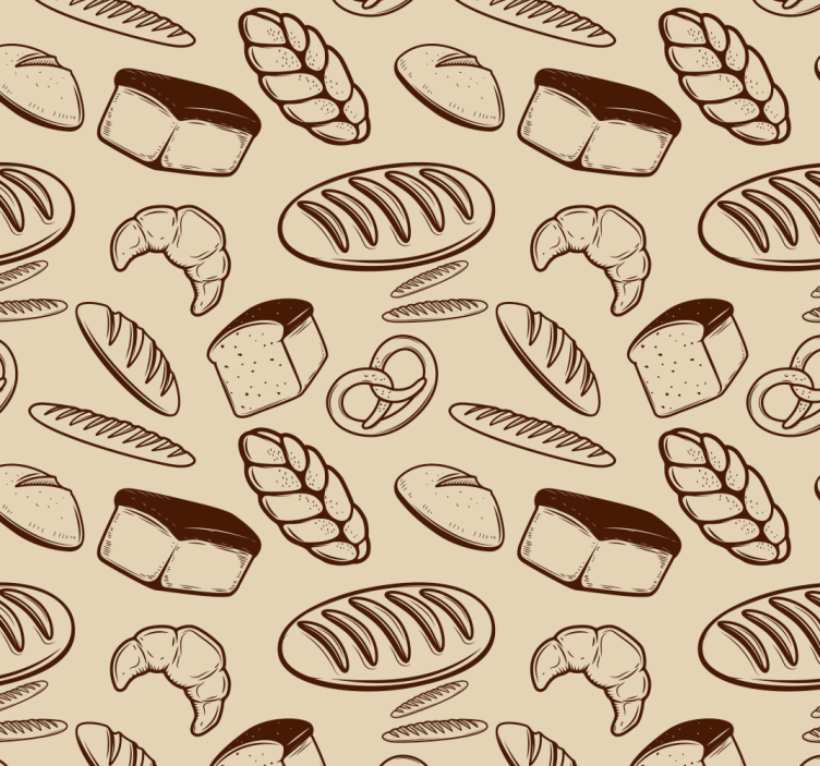 Kitchen roller blind bakery pattern - TenStickers