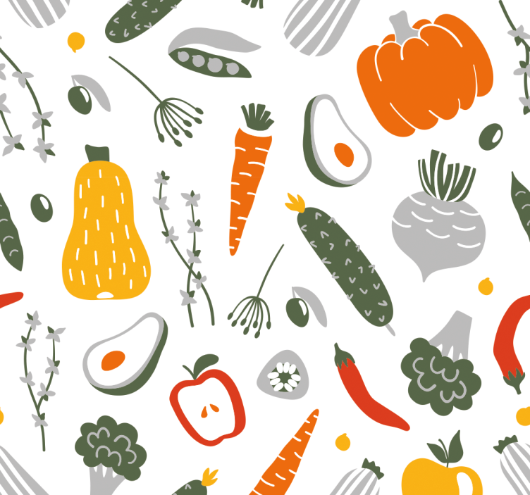 Kitchen roller blind fruit and vegetable collection - TenStickers